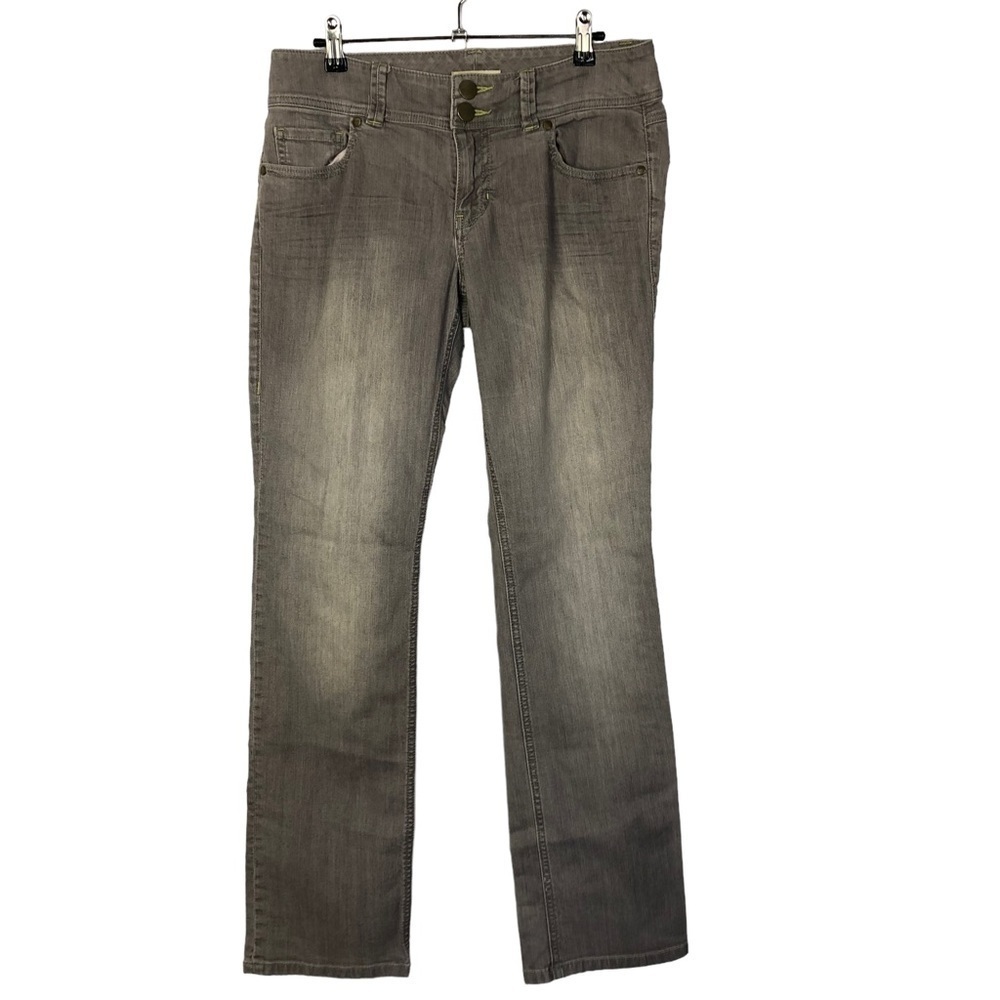 Cabi Lou Lou Slim Straight Light Gray Jeans 8‎ #332